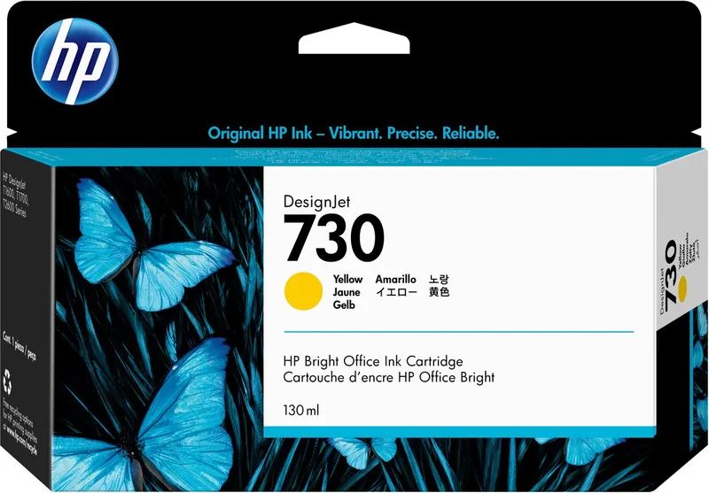 Original Ink Cartridge HP 730 Yellow von HP in Gelb – Produktfoto