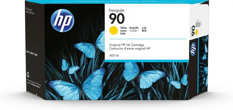 Original Ink Cartridge HP 90 Yellow de HP en Jaune – photo produit