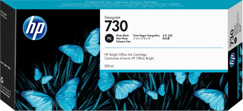 Original Ink Cartridge HP Cartucho de tinta HP DesignJet 730 negro fotográfico de 300 ml Black van HP in Foto zwart – productfoto