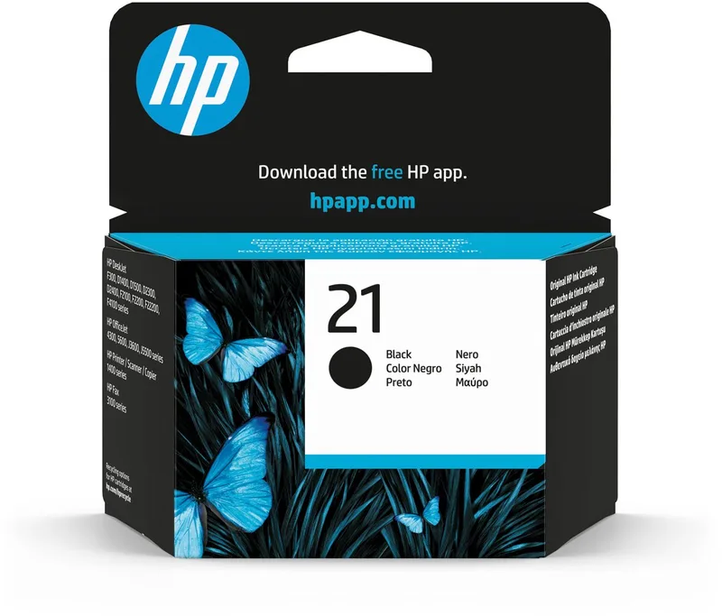 Original Ink Cartridge HP T21 Black van HP in Zwart – productfoto