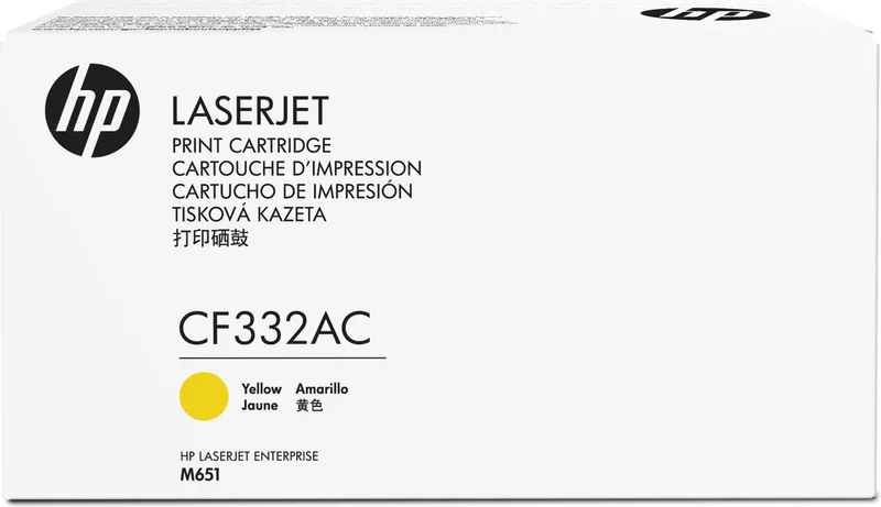 toner 654A CF332AC Origineel1 stuk(s) fra HP i Gul – produktbillede
