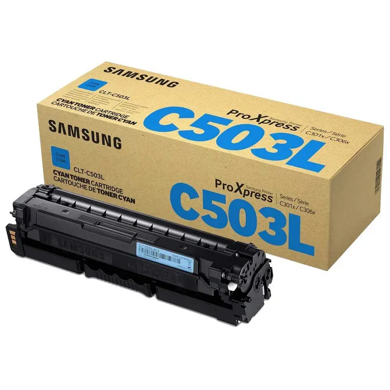 Toner CLT-C503L Original Cyan 5000 Seiten SU014A de HP – photo produit 2 sur 3