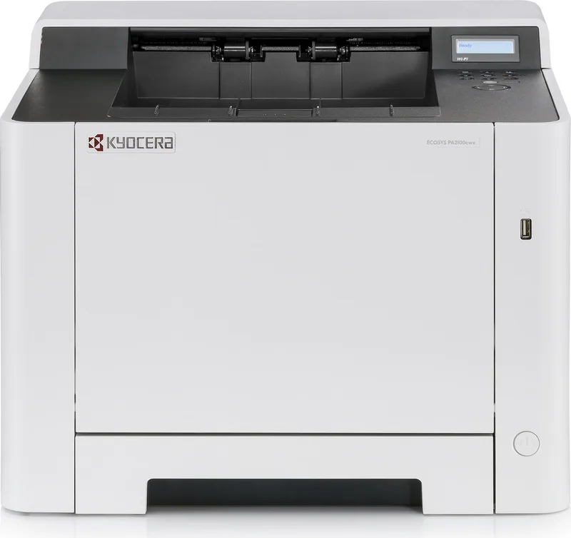 Kleurenlaserprinter Kyocera ECOSYS PA2100cwx/KL3, USB 2.0/LAN/WLAN/WiFi-Direct, automatisch dubbelzijdig/mobiel printen, tot A4, incl. CMYK-toner by Kyocera in Black – product photo