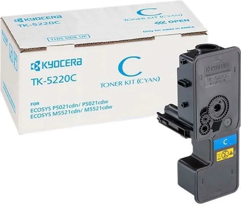 TK-5220C - Tonercartridge - 1 stuk - Origineel de Kyocera en Cyaan – photo produit