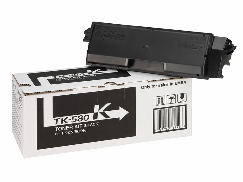TK-580K - Tonercartridge - 1 stuk - Origineel de Kyocera en Noir – photo produit