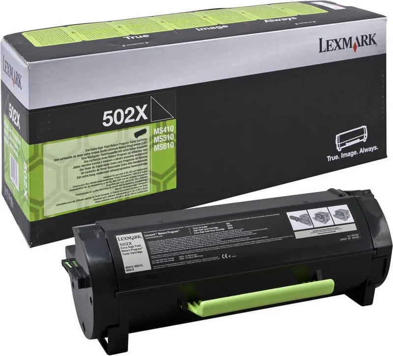 502XE tonercartridge by Lexmark in Black – product photo
