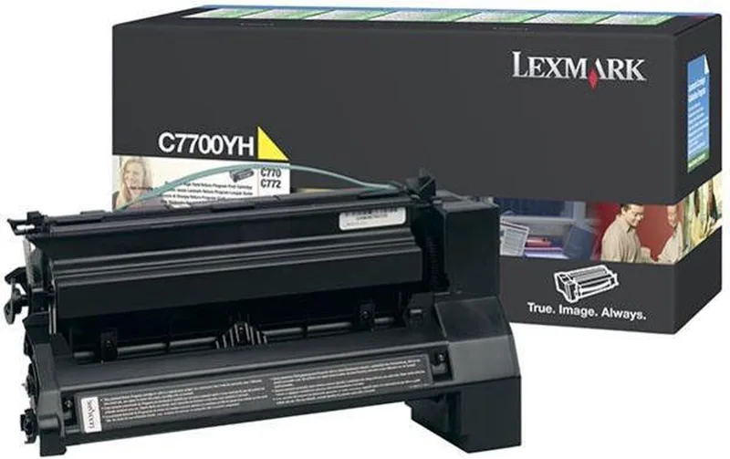 E12 C770 C772 toner cartridge van Lexmark in Geel – productfoto
