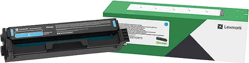 Lexmark 20N2XC0 tonercartridge 1 stuk(s) Origineel van Lexmark in Cyaan – productfoto