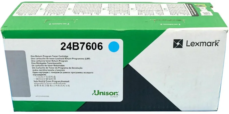 Lexmark 24B7606 tonercartridge 1 stuk(s) Origineel de Lexmark en Cyaan – photo produit