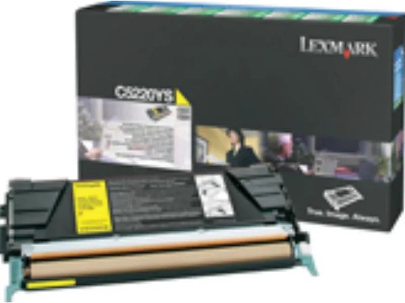 Toner 00C5220YS van Lexmark in Geel – productfoto