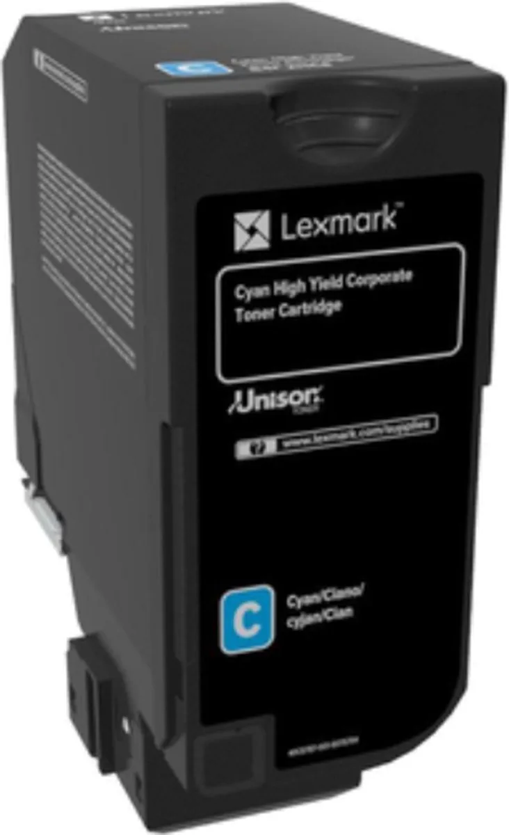 Toner Corporate Cyan for CX725 16k van Lexmark in Cyaan – productfoto