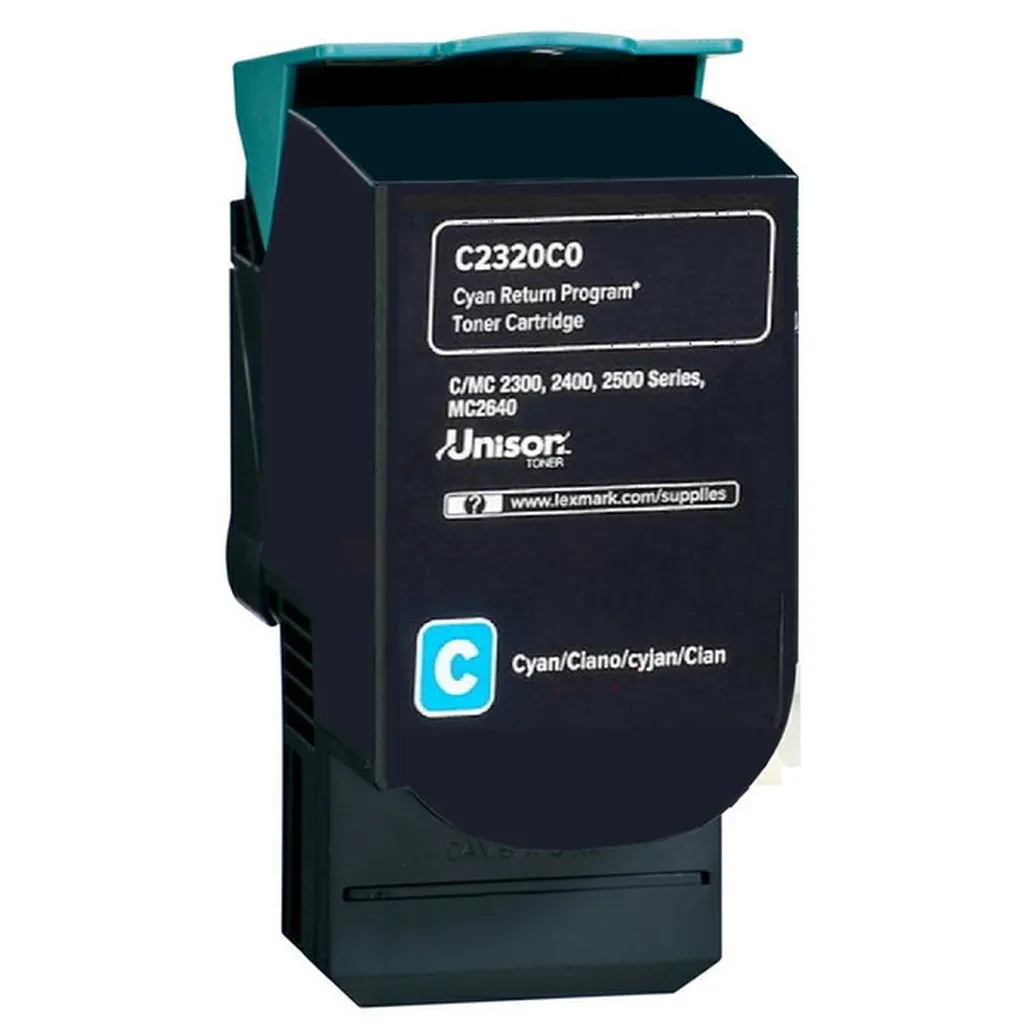 Toner cyan, 2300 sider C230H20 N/A von Lexmark – Produktfoto