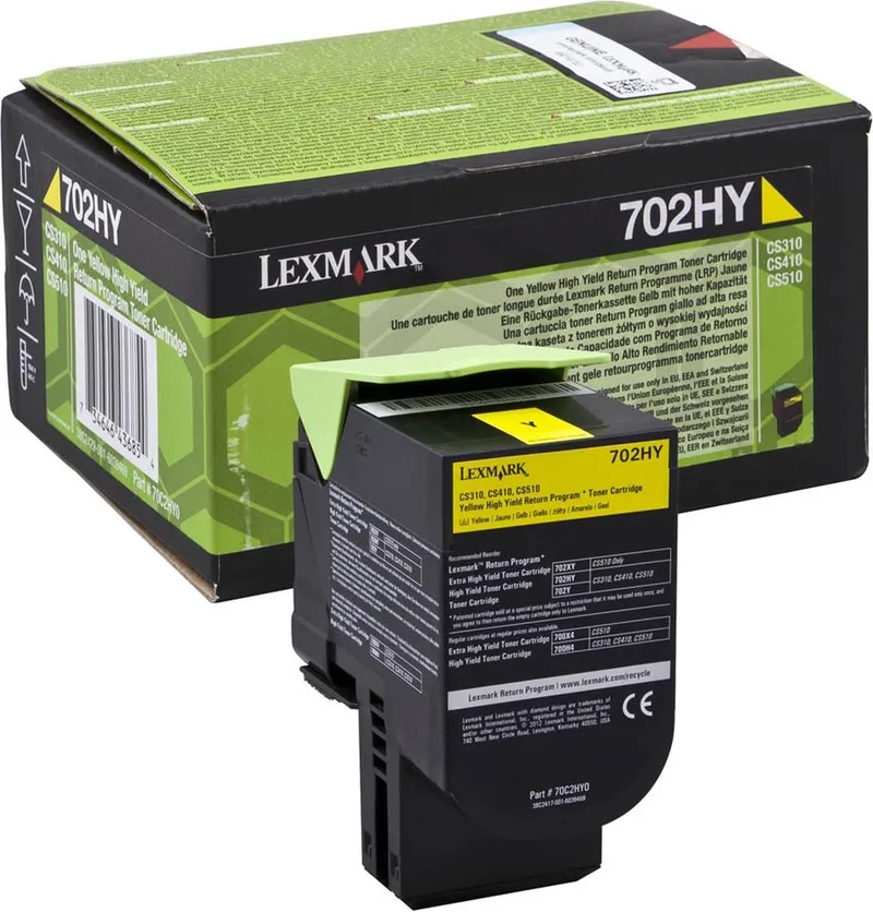 Toner Lexmark 702HY R Yellow by Lexmark in Yellow – product photo