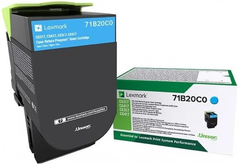Toner Lexmark 71B20C0 Cyan de Lexmark en Cyaan – photo produit