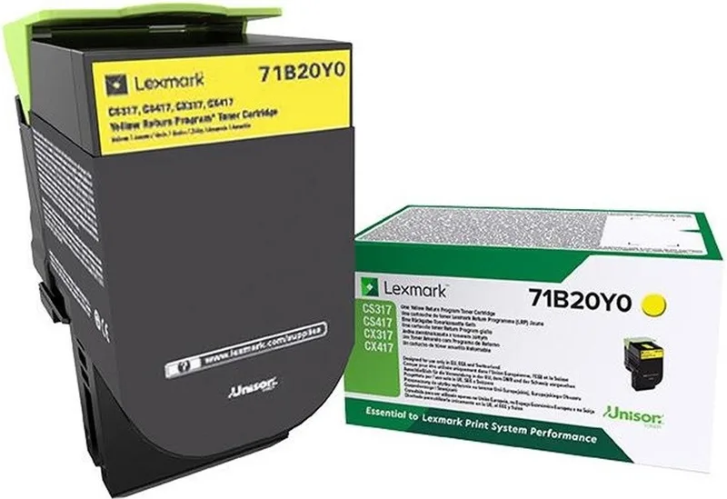 Toner Lexmark 71B20Y0 van Lexmark in Geel – productfoto