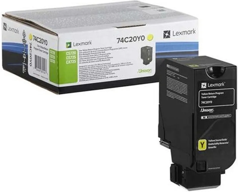 Toner Lexmark 74C20Y0 van Lexmark in Geel – productfoto