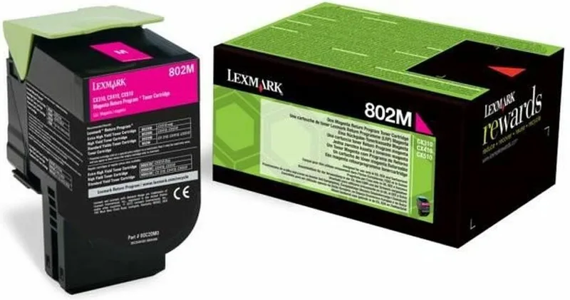 Toner Lexmark 802M van Lexmark in Magenta – productfoto