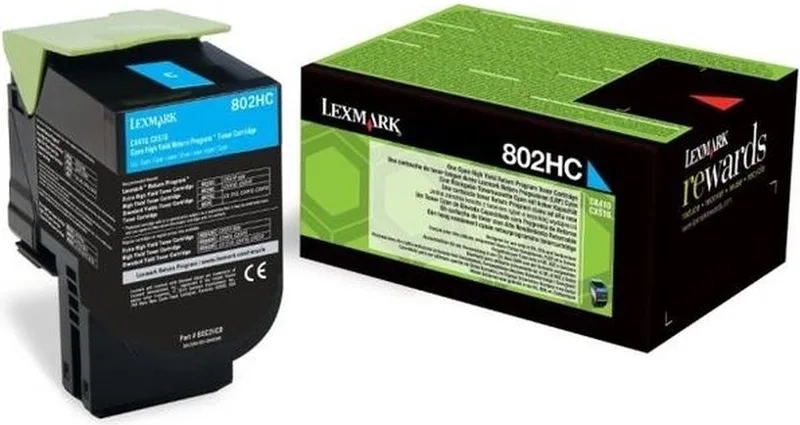 Toner Lexmark 80C2HC0 by Lexmark in Cyan – product photo