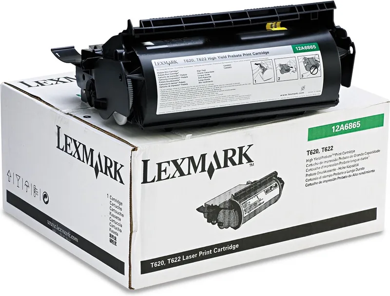 Toner T62X-30K prebate 0012A6865 by Lexmark in Black – product photo