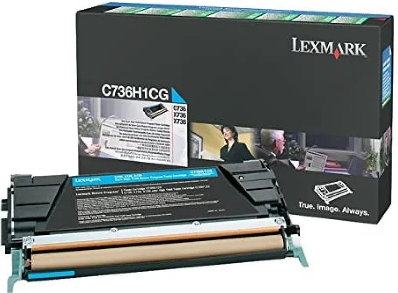 Tonercartridge 0C736H1CG by Lexmark in Cyaan – product photo