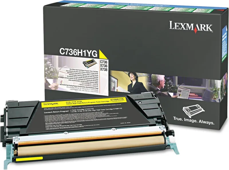 Tonercartridge 0C736H1YG by Lexmark in Yellow – product photo
