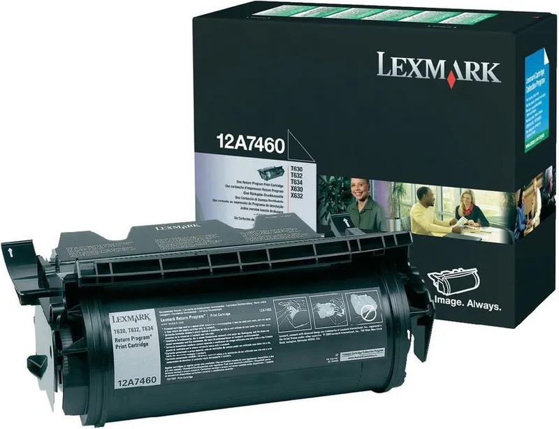 Tonercartridge T630/632/634 12A7460 de Lexmark en Noir – photo produit