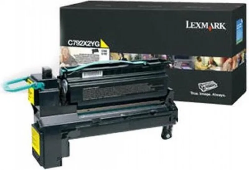 X792 toner geel standard capacity 20.000 pagina's 1-pack van Lexmark in Geel – productfoto