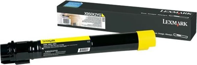X950X2YG - Tonercartridge - Hoge capaciteit by Lexmark in Yellow – product photo
