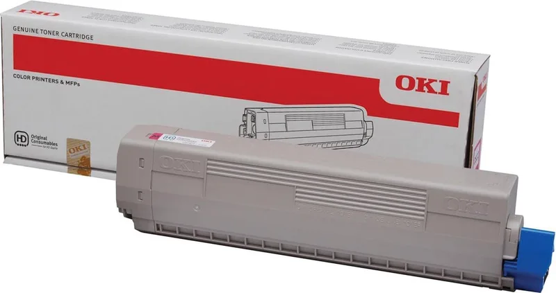 C822 tonercartridge van OKI in Magenta – productfoto
