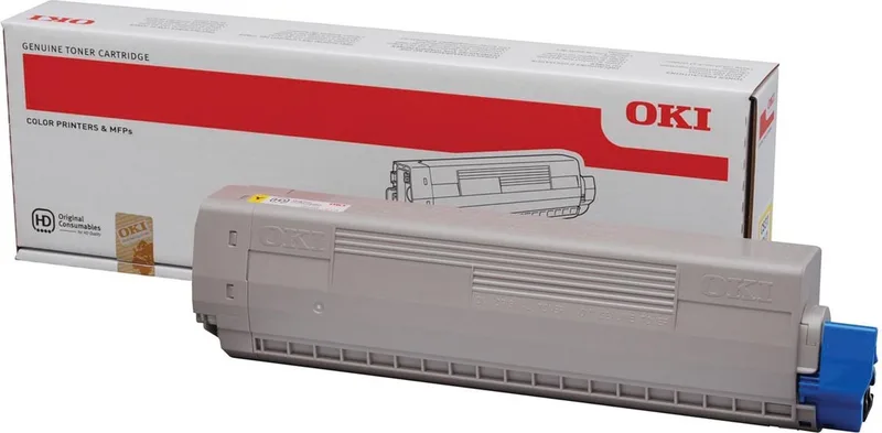 C831 C841 tonercartridge van OKI in Geel – productfoto