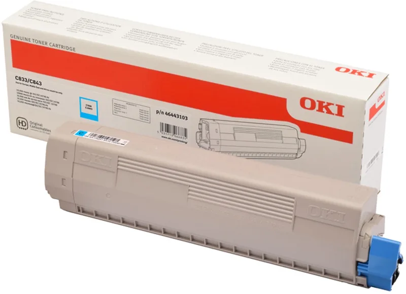 OKI - 46443103 - Toner van OKI in Cyaan – productfoto