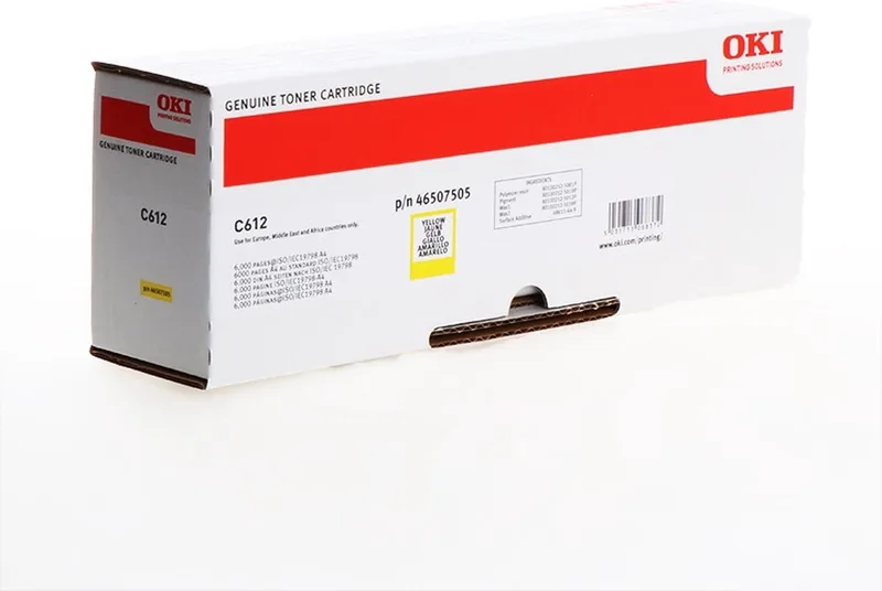 OKI - 46507505 - C612 - Toner van OKI in Geel – productfoto