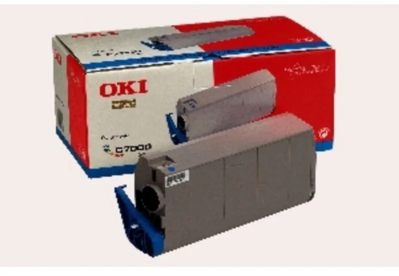 Toner C7200/7400 blauw van OKI in Cyaan – productfoto
