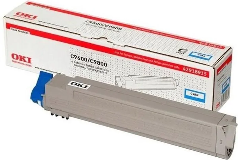 Toner C96/98 blauw från OKI i Cyaan – produktbild