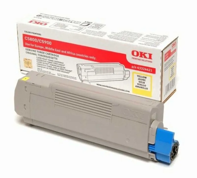 Toner - yellow voor de C5550mfp / C5800 / C5900 (5k) by OKI in Yellow – product photo
