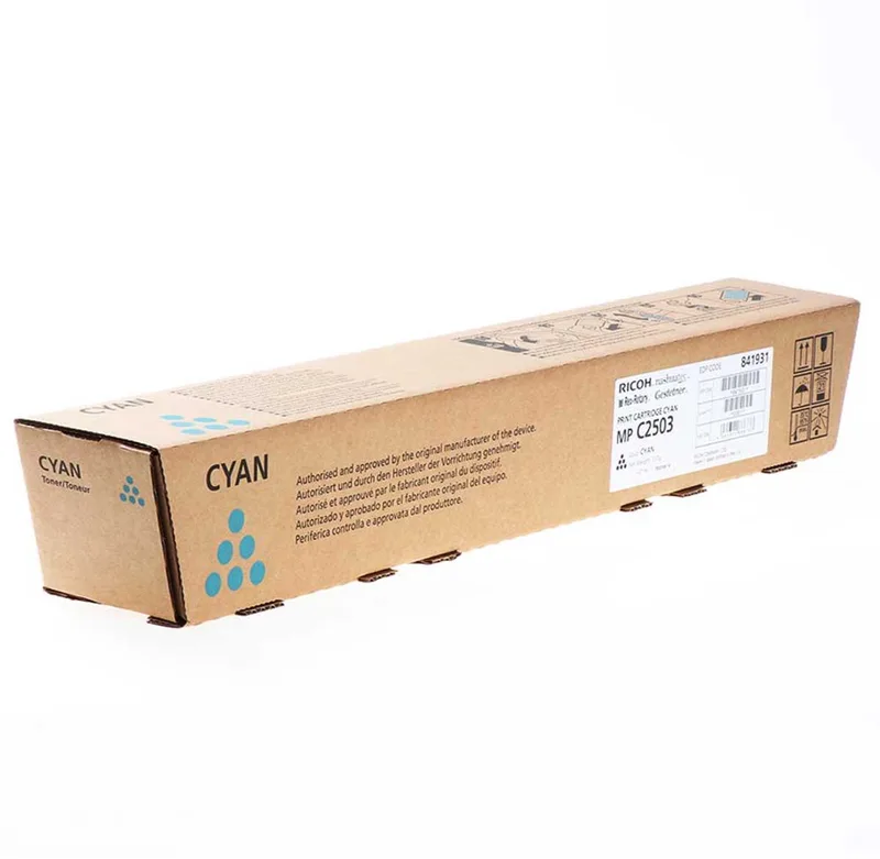 MP C2503 tonercartridge standard capacity 5.500 pagina's 1-pack van Ricoh in Cyaan – productfoto