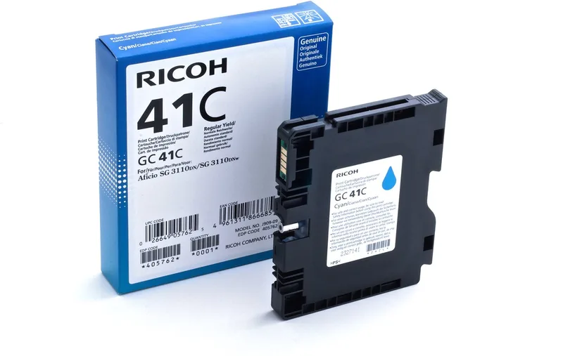 Original Ink Cartridge Ricoh 405762 von Ricoh in Cyan – Produktfoto 1 von 2