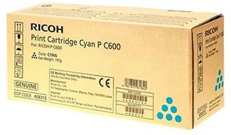 Ricoh 408315 tonercartridge 1 stuk(s) Origineel Cyaan van Ricoh – productfoto