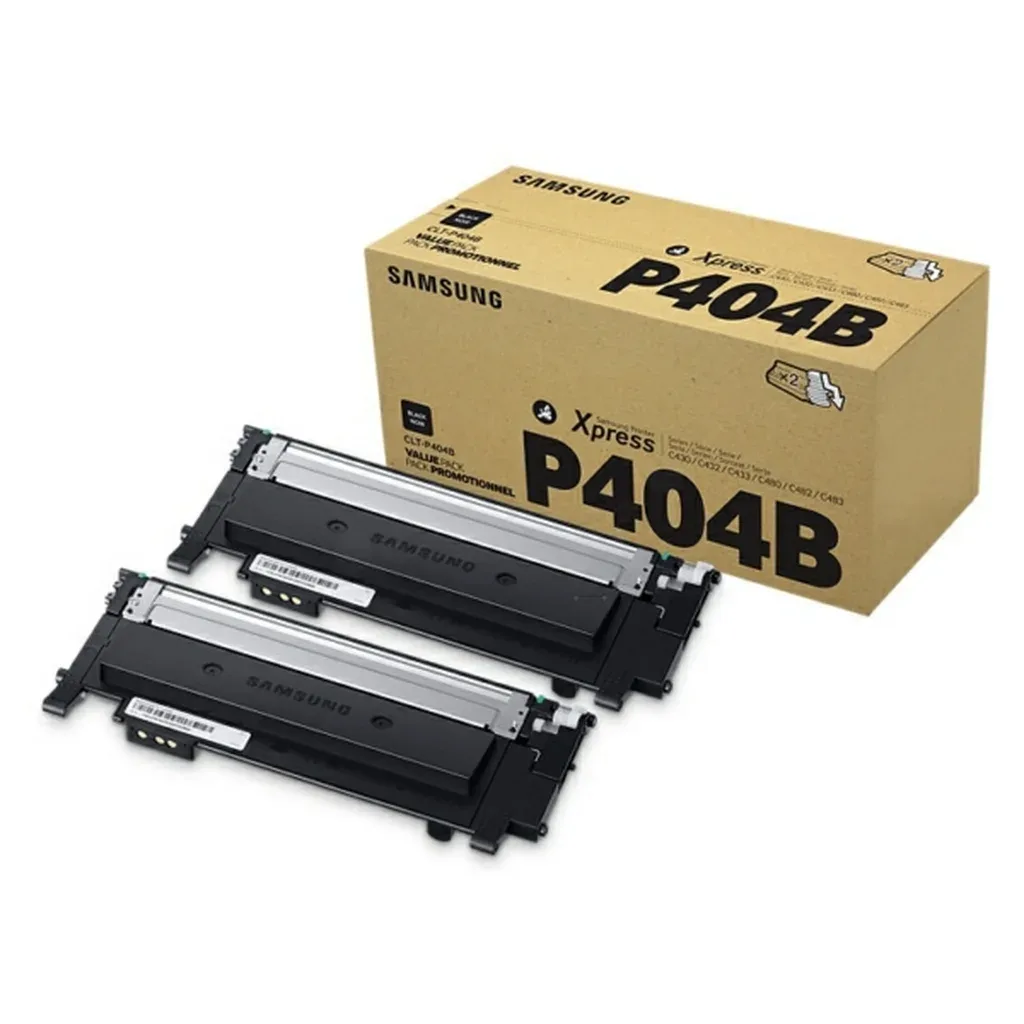 Toner sort 1.500 sider x 2 CLT-P404B N/A de Samsung – photo produit