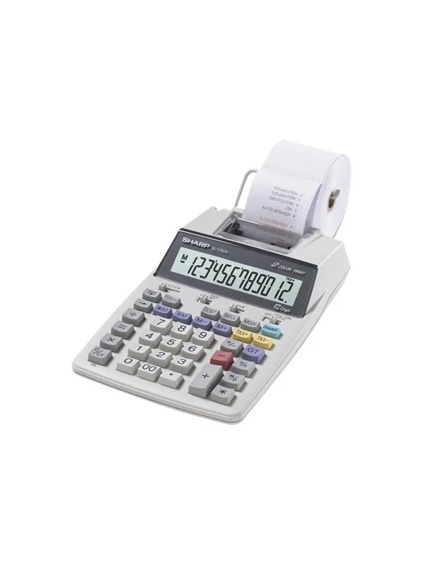 Taschenrechner EL-1750V, mit Druckfunktion/ 2-Farbdruck von Sharp – Produktfoto