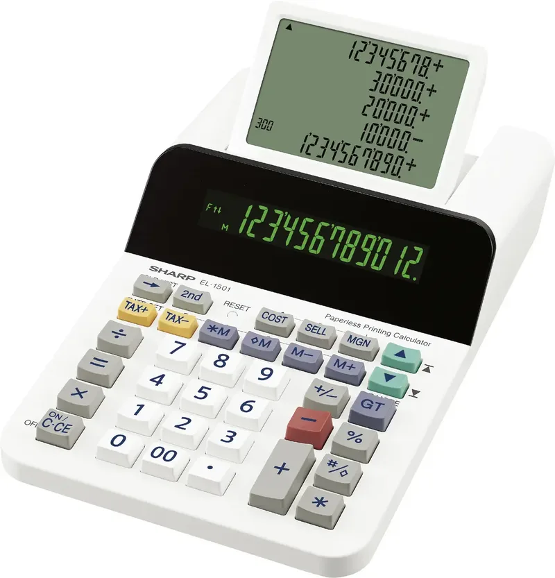Tischrechner anzeigend EL-1501 Bureaurekenmachine Wit Aantal displayposities: 12 van Sharp – productfoto