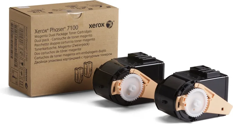7100 toner standard capacity 2x4.500 pagina's 2-pack by Xerox in Magenta – product photo