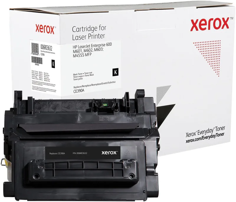 Originele inkt cartridge Xerox Tóner Black Everyday, HP CE390A equivalente de Xerox, 10000 páginas van Xerox in Zwart – productfoto