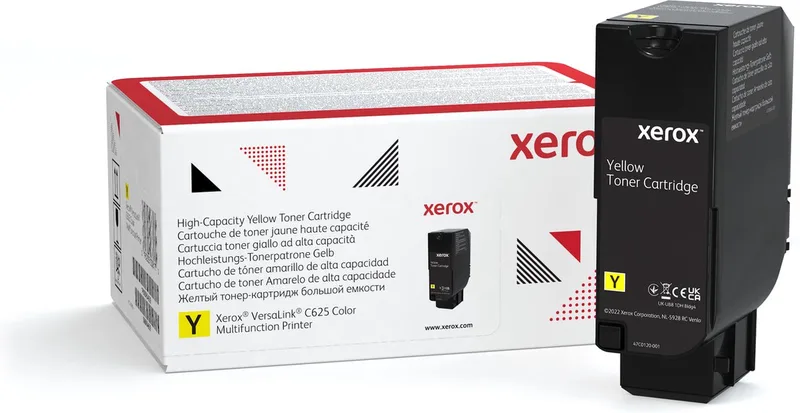 VersaLink C625 gele tonercartridge met hoge capaciteit (16.000 pagina's) van Xerox in Geel – productfoto