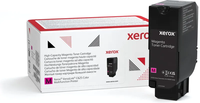 VersaLink C625 tonercartridge met hoge capaciteit (16.000 pagina's) van Xerox in Magenta – productfoto